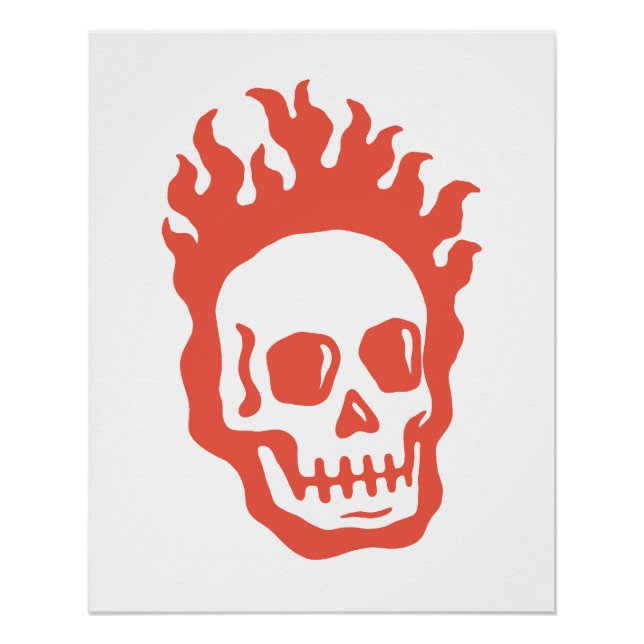 Poster Fire Skull (Devant)