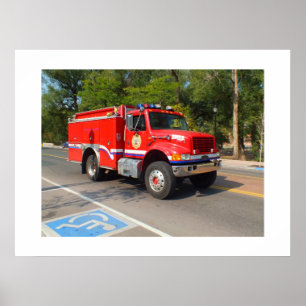 Poster Fire truck in Manitou Springs