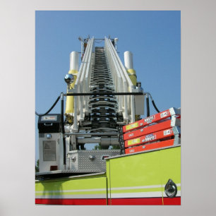 Poster Fire Truck Ladder