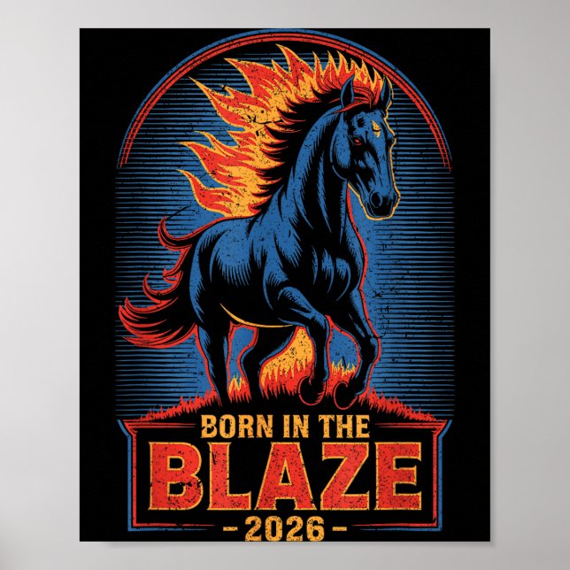 Poster Fire Year Of The Horse – Chinese Zodiac New Year 2 (Devant)
