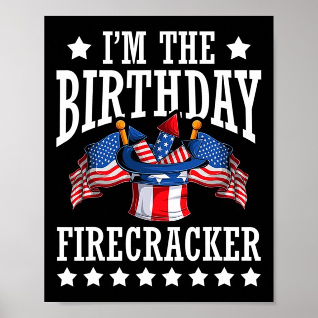 Poster Firecracker à l'anniversaire 4 juillet indépendanc (Devant)