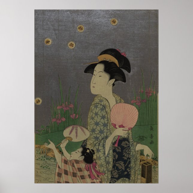 Poster Fireflies, 1793 (coupe de bois couleur) (Devant)