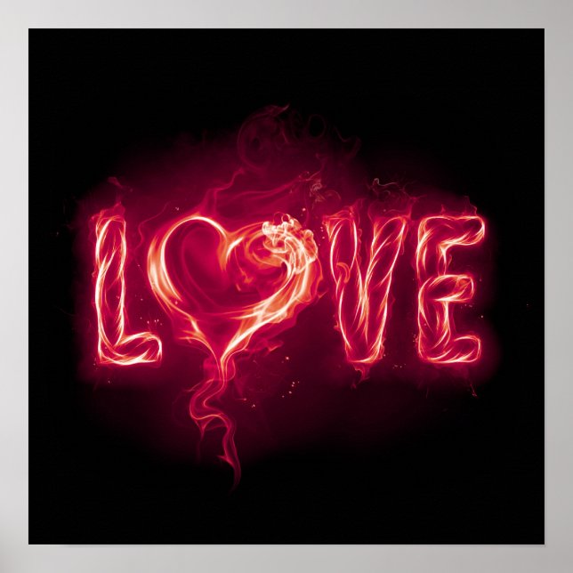 Poster Firey Love - Rouge (Devant)