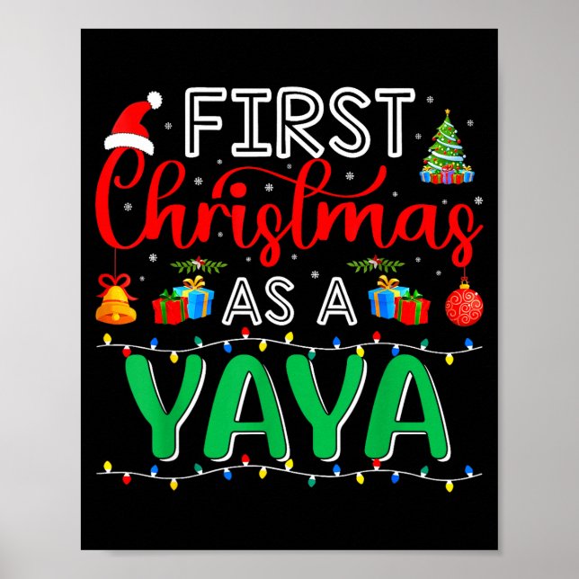 Poster First Christmas As Yaya Family Matching New Yaya  (Devant)