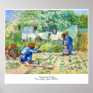 Poster First Steps (Millet) Vincent van Gogh art