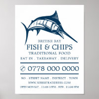 Fish & Chip Shop Restaurant Publicité
