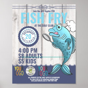 Poster Fish Fry fundraising flyer, fish fry Invitation
