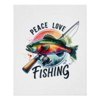 Fisher Cadeau Peace Love Fishing