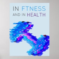 Fitness et inspiration santé art moderne bleu