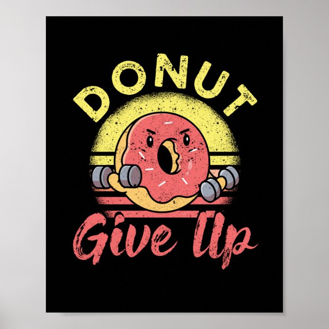 Poster Fitness Funny Fitness Gym Barbell (Devant)