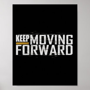 Poster Fitness Gym Continuez D'Avancer (Art À L'Avant Et