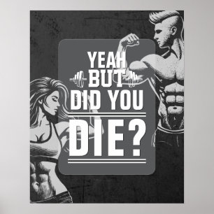 Poster Fitness Gym entraînement Bodybuilding Motivation
