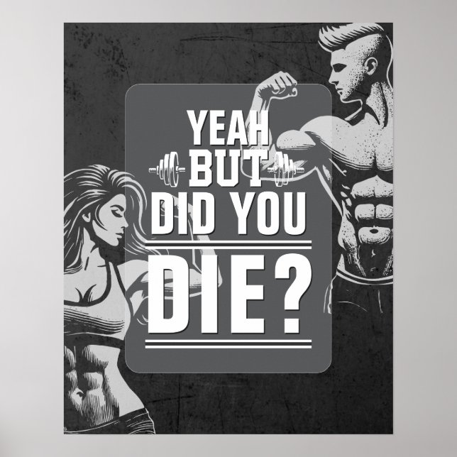 Poster Fitness Gym entraînement Bodybuilding Motivation (Devant)