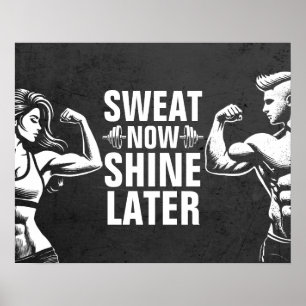 Poster Fitness Gym entraînement Bodybuilding Motivation