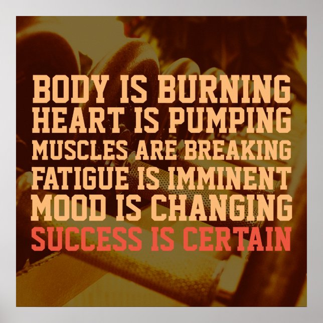 Poster Fitness gym entraînement inspiration style couvert (Devant)