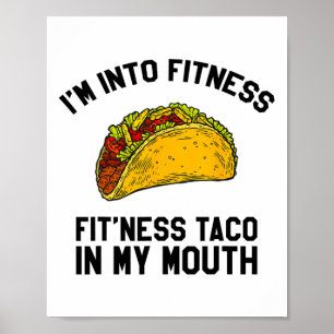Poster Fitness Mens Taco Funny Gym Mexicain Pour Taco Lov