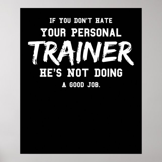 Poster Fitness Personal Trainer Gym Motivation (Devant)