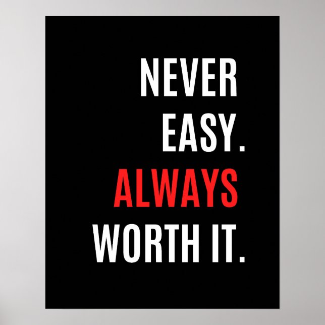 Poster Fitness Workout Gym citer motivation (Devant)