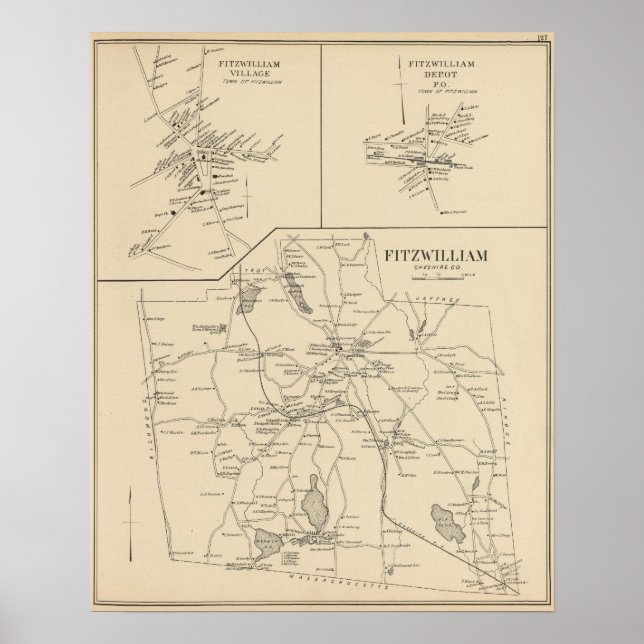 Poster Fitzwilliam, Cheshire Co (Devant)