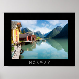 Poster Fjaerpayfjord paysage de fjord en Norvège
