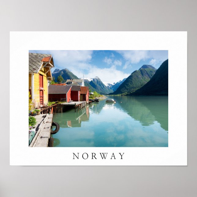 Poster Fjaerpayfjord paysage de fjord en Norvège (Devant)