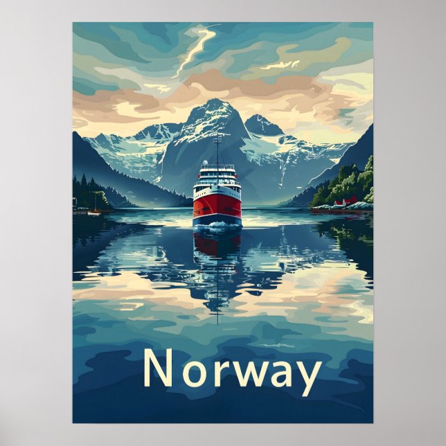 Poster Fjord de Norvège (Devant)