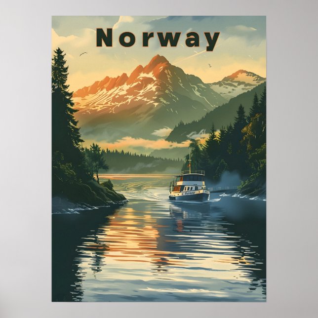 Poster Fjord de Norvège (Devant)