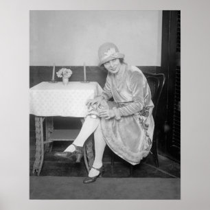 Poster Flacon caché en Garter, 1926. Photo vintage