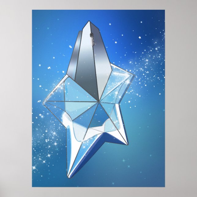 Poster Flacon de parfum Blue Sparkle Star Glam (Devant)