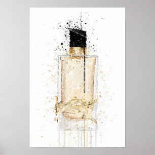 Poster Flacon de parfum 'Platinum Gold' pour Noël
