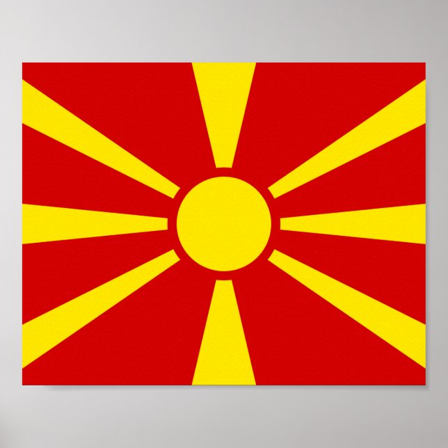Poster Flag de Macedonia (Devant)