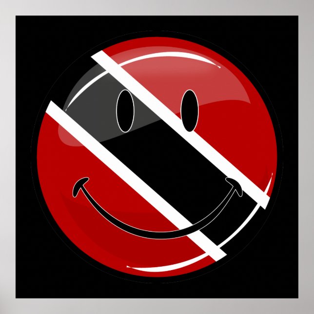 Poster Flag de Smiling Trinité-et-Tobago (Devant)