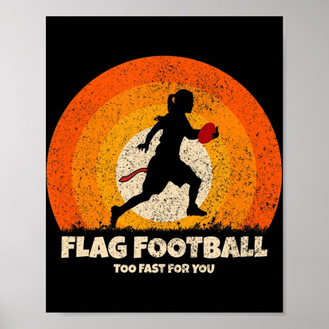 Poster Flag Football Girls Women Fast pour vous sur le pi (Devant)
