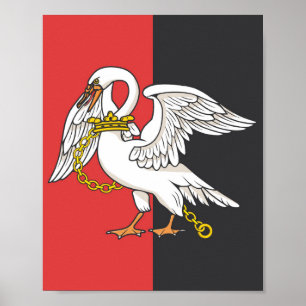 Poster Flag of Buckinghamshire (UK county)