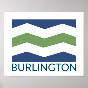 Poster Flag of Burlington, Vermont