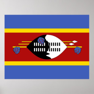 Poster Flag of Eswatini