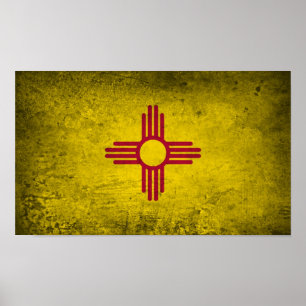 Poster-Flagge für das neue Mexiko Poster