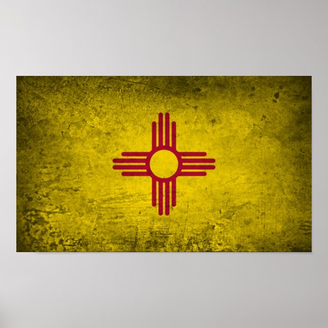 Poster-Flagge für das neue Mexiko Poster (Vorne)