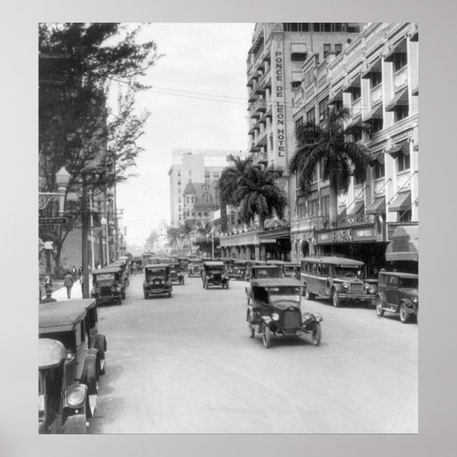 Poster Flagler Street, Miami, 1926 (Devant)