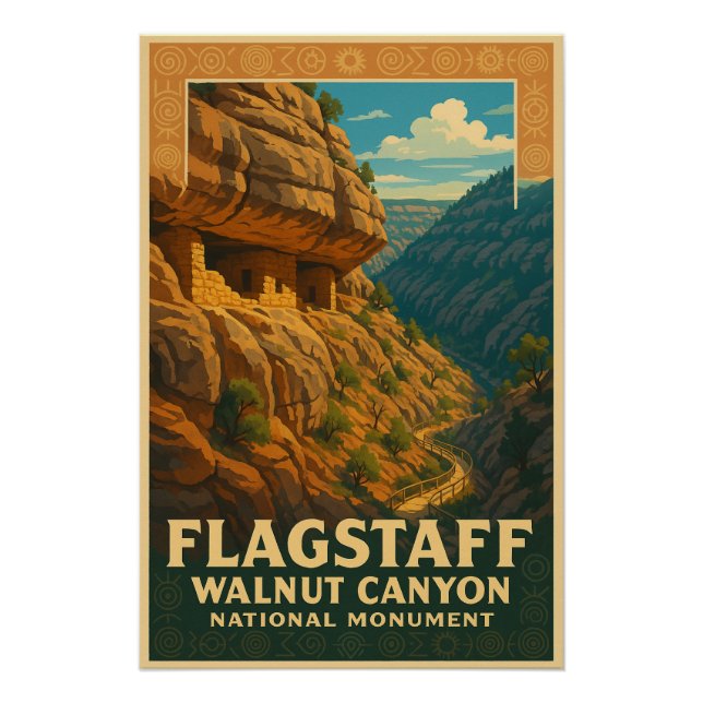 Poster Flagstaff - Logements du canyon de noix (Devant)