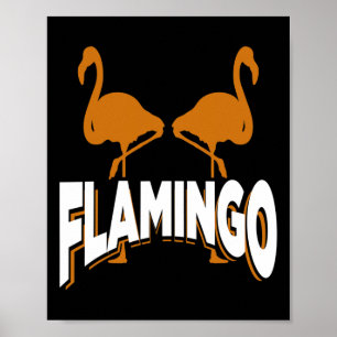 Poster Flamant I Oiseau Ornithologie Troupeau Plage Natur