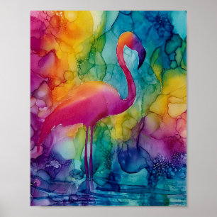 Poster Flamant Prisme