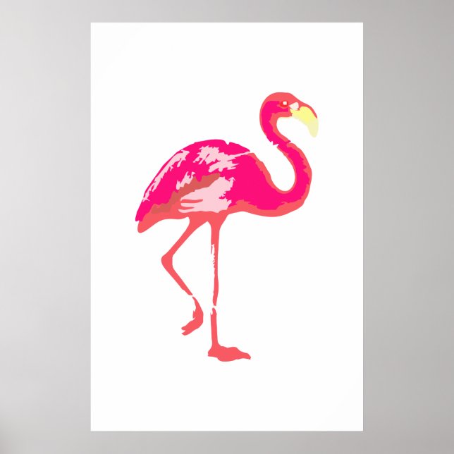 Poster Flamant rose (Devant)