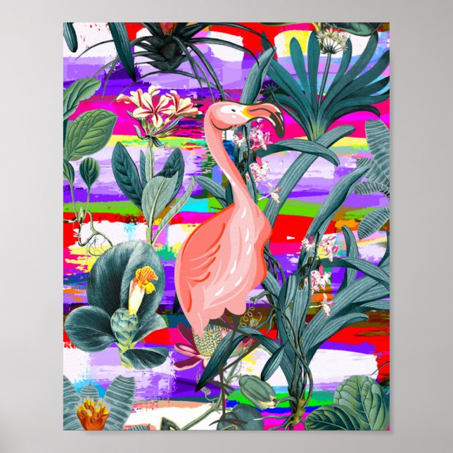Poster Flamant rose (Devant)