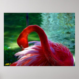 Poster Flamant rose