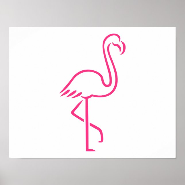 Poster flamant rose (Devant)