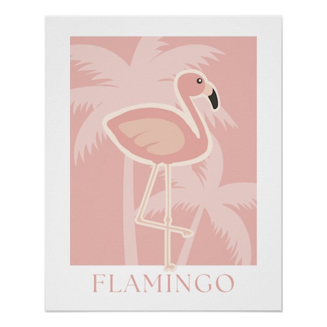 Poster Flamant rose (Devant)