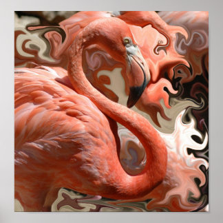 Poster Flamant rose Dreams