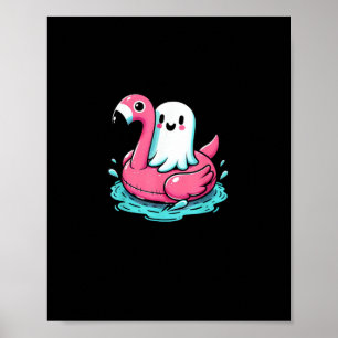 Poster Flamant rose éffrayant Funny Éffrayant Été Été Eté