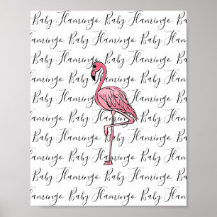 Poster Flamant rose flamant rose, oiseau tropical rose